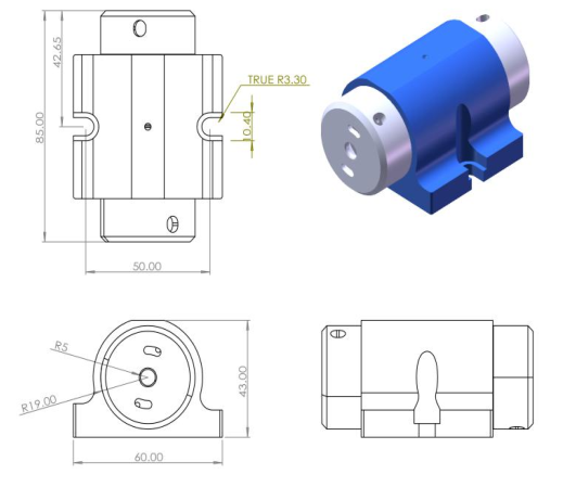 Isolador Faraday Grátis de 1064nm TGG Com Janela de Escape Dupla 0