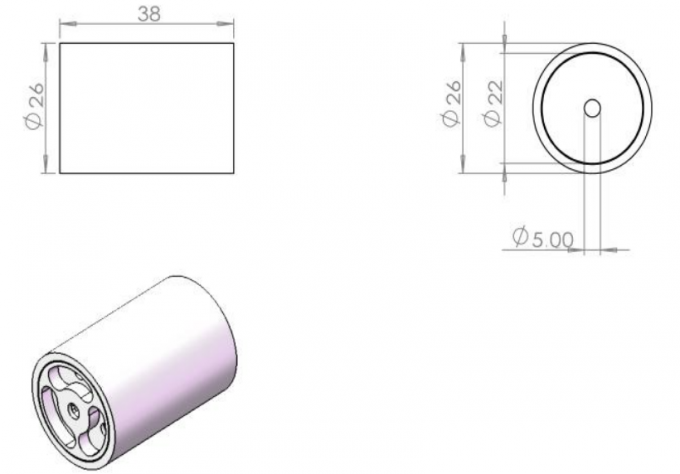 Dia5mm Aperture 1064nm Magneto Crystal Free Space Isolator Óptico 0