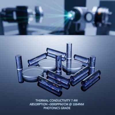 Thermal Conductivity 7.4W Magneto Optical Crystals featuring Absorption below 3000PPM per cm at 1064nm as per Picture ideal for Photonics